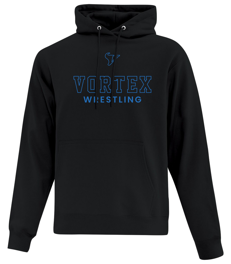 Vortex Wrestling Adult Cotton Hoodie With Printed Logos