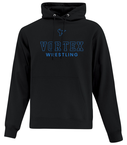 Vortex Wrestling Adult Cotton Hoodie With Printed Logos