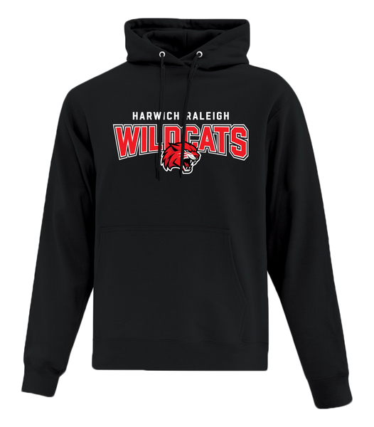 Harwich Raleigh Adult Cotton Pull Over Hooded Sweatshirt with Printed Logo