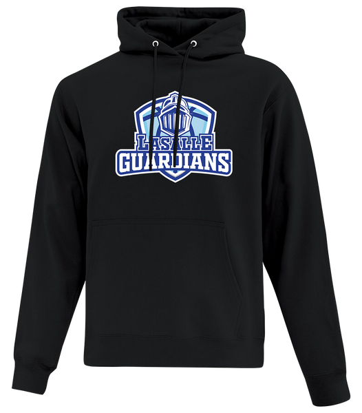 Lasalle Guardians Adult Cotton Pull Over Hooded Sweatshirt with Printed Logo