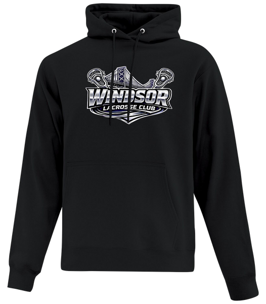 Windsor Lacrosse Club Adult Cotton Pull Over Hooded Sweatshirt with Printed Logo