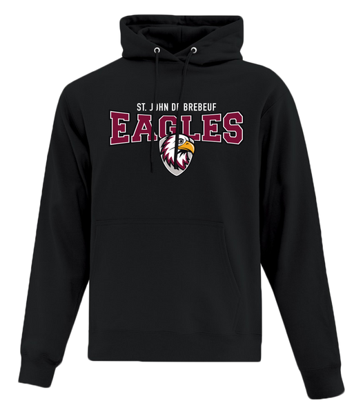 St. John de Brebeuf Adult Cotton Pull Over Hooded Sweatshirt with Printed Logo