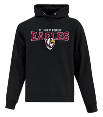 St. John de Brebeuf Adult Cotton Pull Over Hooded Sweatshirt with Printed Logo