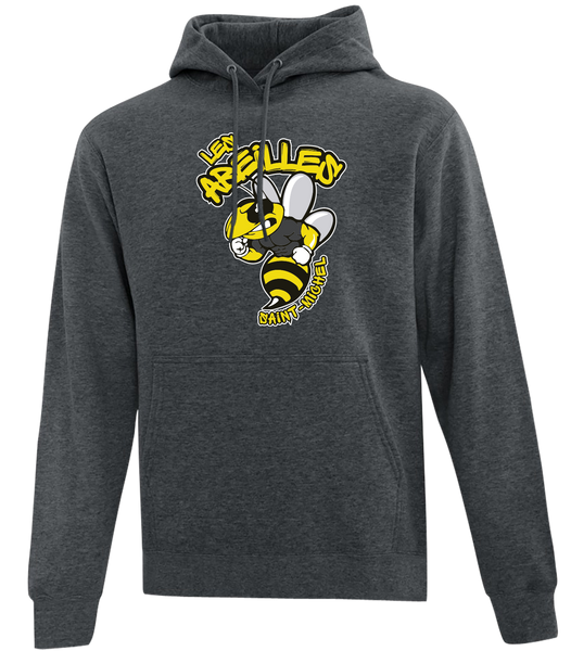 Les Abeilles Saint-Michel Adult Cotton Pull Over Hooded Sweatshirt with Printed Logo