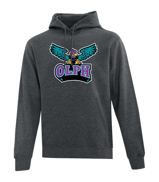 OLPH Adult Cotton Pull Over Hooded Sweatshirt with Printed Logo