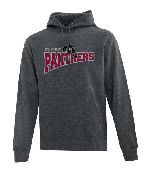 St. Anne Panthers Adult Cotton Pull Over Hooded Sweatshirt with Embroidered Logo