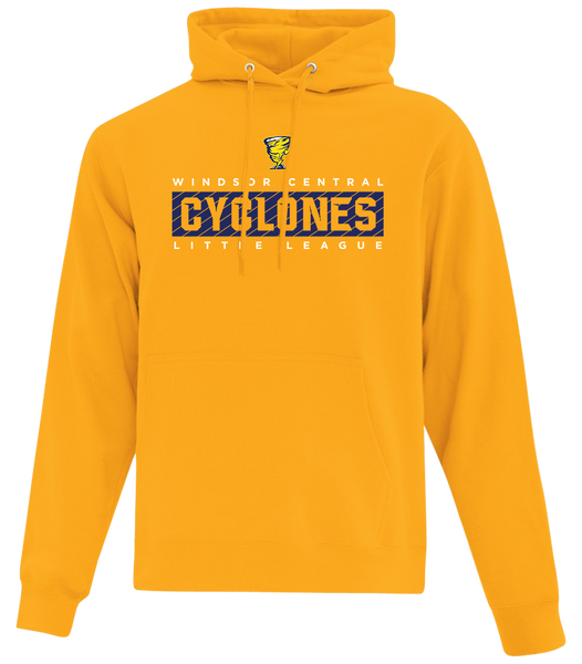 Cyclones Adult Cotton Pull Over Hooded Sweatshirt with Printed Logo
