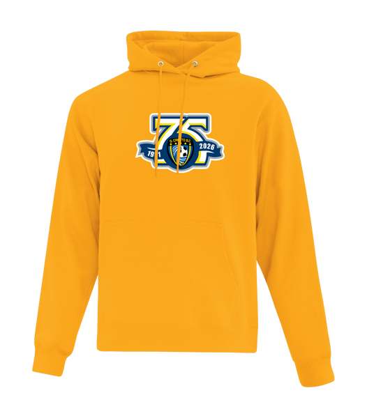 Caboto Soccer Club 75th Anniversary Adult Cotton Pull Over Hooded Sweatshirt with Printed Logo