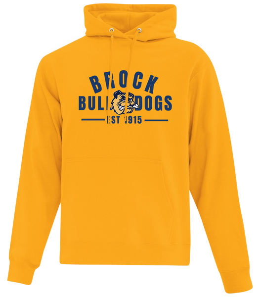General Brock EST 1915 Adult Cotton Pull Over Hooded Sweatshirt with Printed Logo