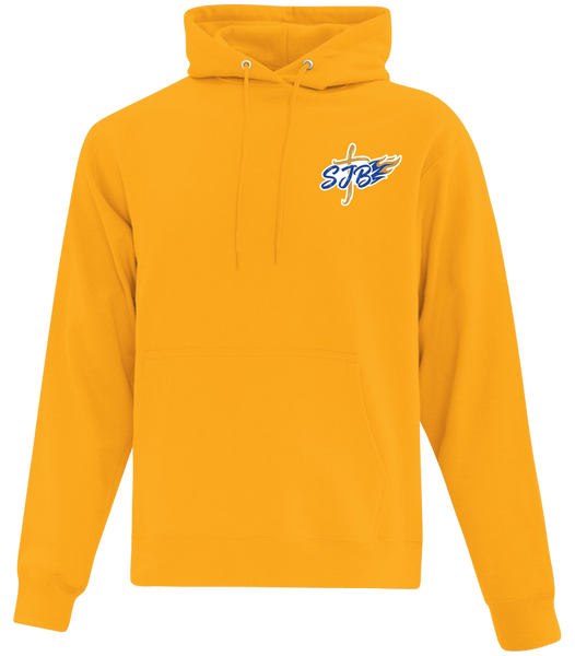 St. John the Baptist Staff Adult Cotton Pull Over Hooded Sweatshirt with Printed Logo