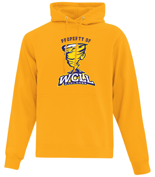 "Property of WCLL" Adult Cotton Pull Over Hooded Sweatshirt with Printed Logo