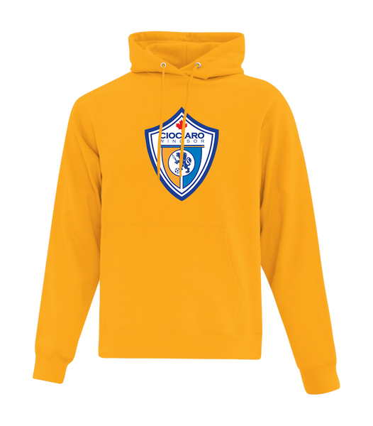 Ciociaro Soccer Crest Adult Cotton Pull Over Hooded Sweatshirt with Printed Logo