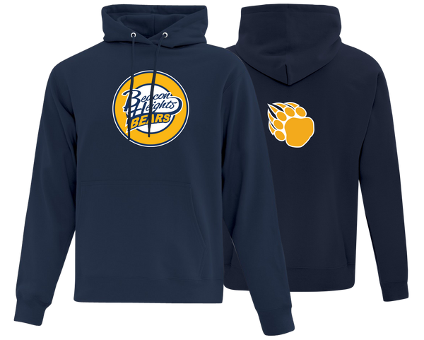 Beacon Heights Badge Adult Cotton Pull Over Hooded Sweatshirt with Printed Logo