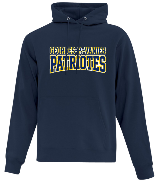 Georges-P.-Vanier Patriotes Adult Cotton Pull Over Hooded Sweatshirt with Printed Logo