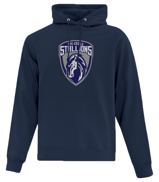 Ste. Cécile Stallions Adult Cotton Pull Over Hooded Sweatshirt with Printed Logo