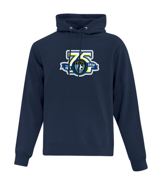 Caboto Soccer Club 75th Anniversary Adult Cotton Pull Over Hooded Sweatshirt with Printed Logo