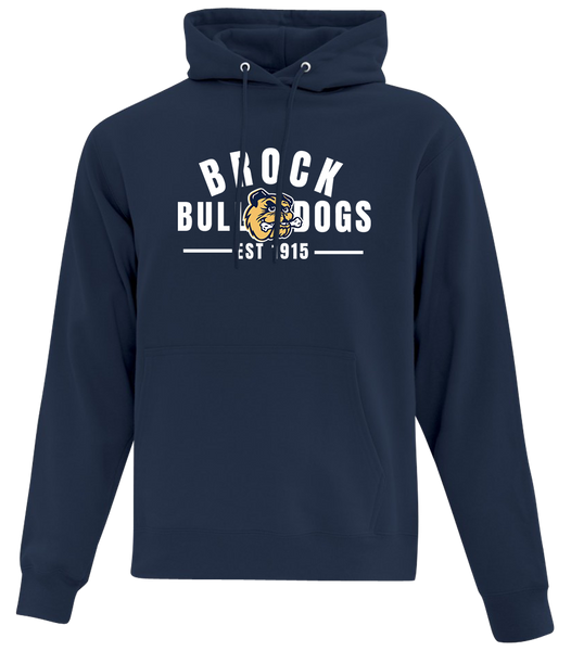General Brock EST 1915 Adult Cotton Pull Over Hooded Sweatshirt with Printed Logo