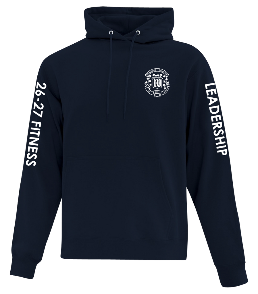 Walkerville "Fitness Leadership" Adult Cotton Pull Over Hooded Sweatshirt with Printed Logo