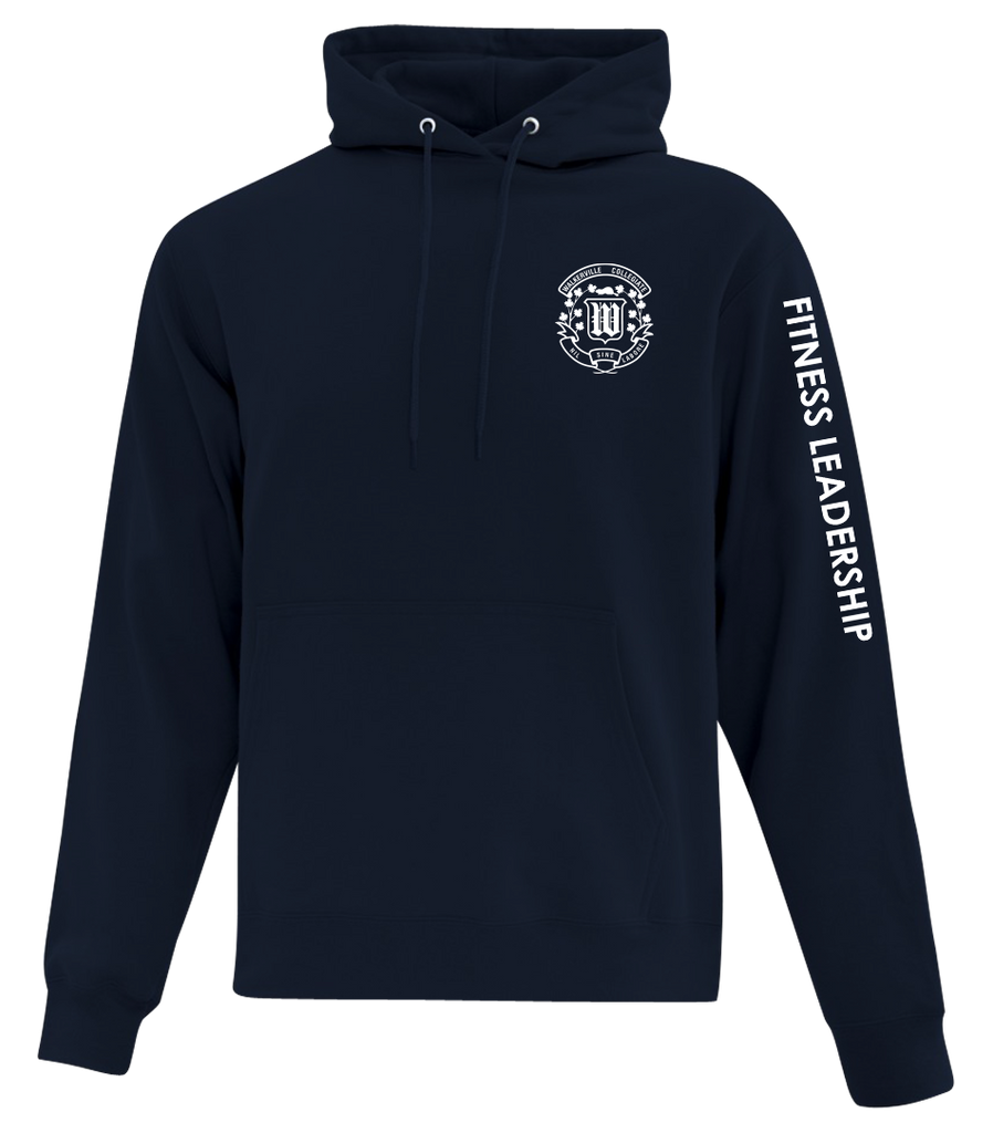 Walkerville "Fitness Leadership" Adult Cotton Pull Over Hooded Sweatshirt with Printed Logo