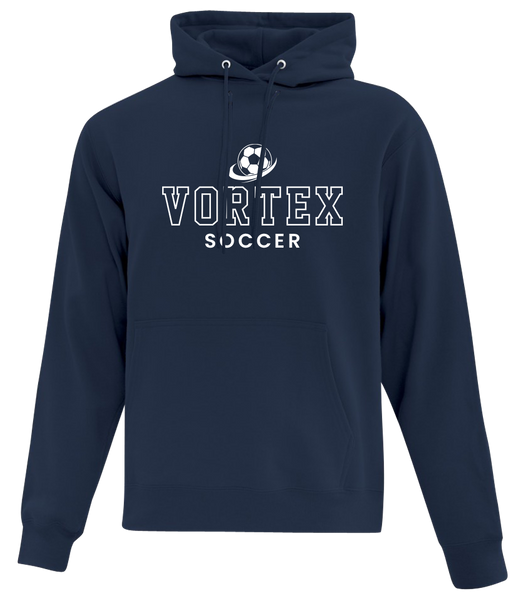 Vortex Soccer Adult Cotton Hoodie With Printed Logos