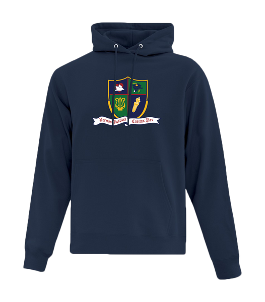 Ste. Cécile Adult Cotton Pull Over Hooded Sweatshirt with Printed Logo