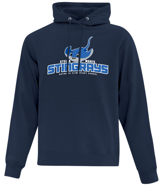 Stella Maris Stingrays Youth Cotton Pull Over Hooded Sweatshirt with Printed Logo