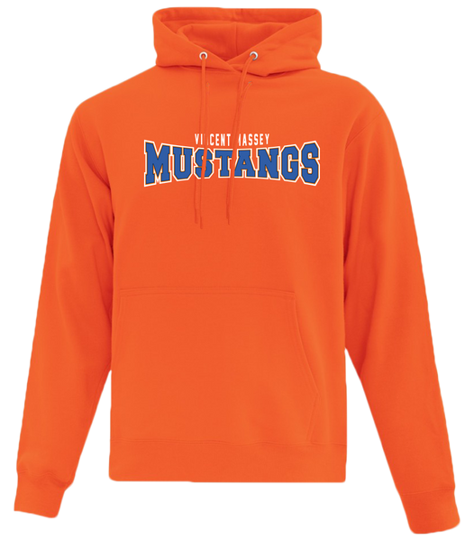 Vincent Massey Adult Cotton Pull Over Hooded Sweatshirt with Printed Logo