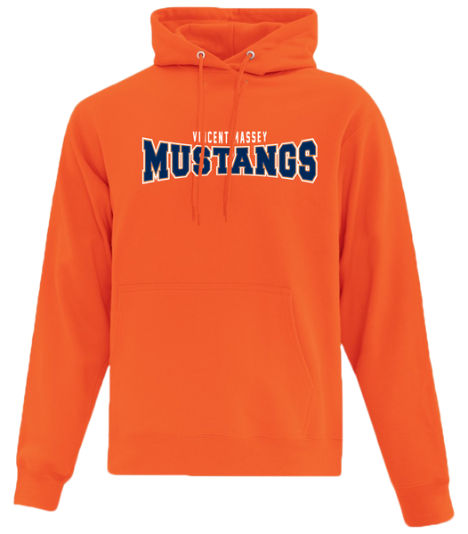 Vincent Massey Adult Cotton Pull Over Hooded Sweatshirt with Printed Logo