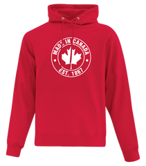 "Made In Canada, Est. 1867" Adult Cotton Pull Over Hooded Sweatshirt with Printed Logo