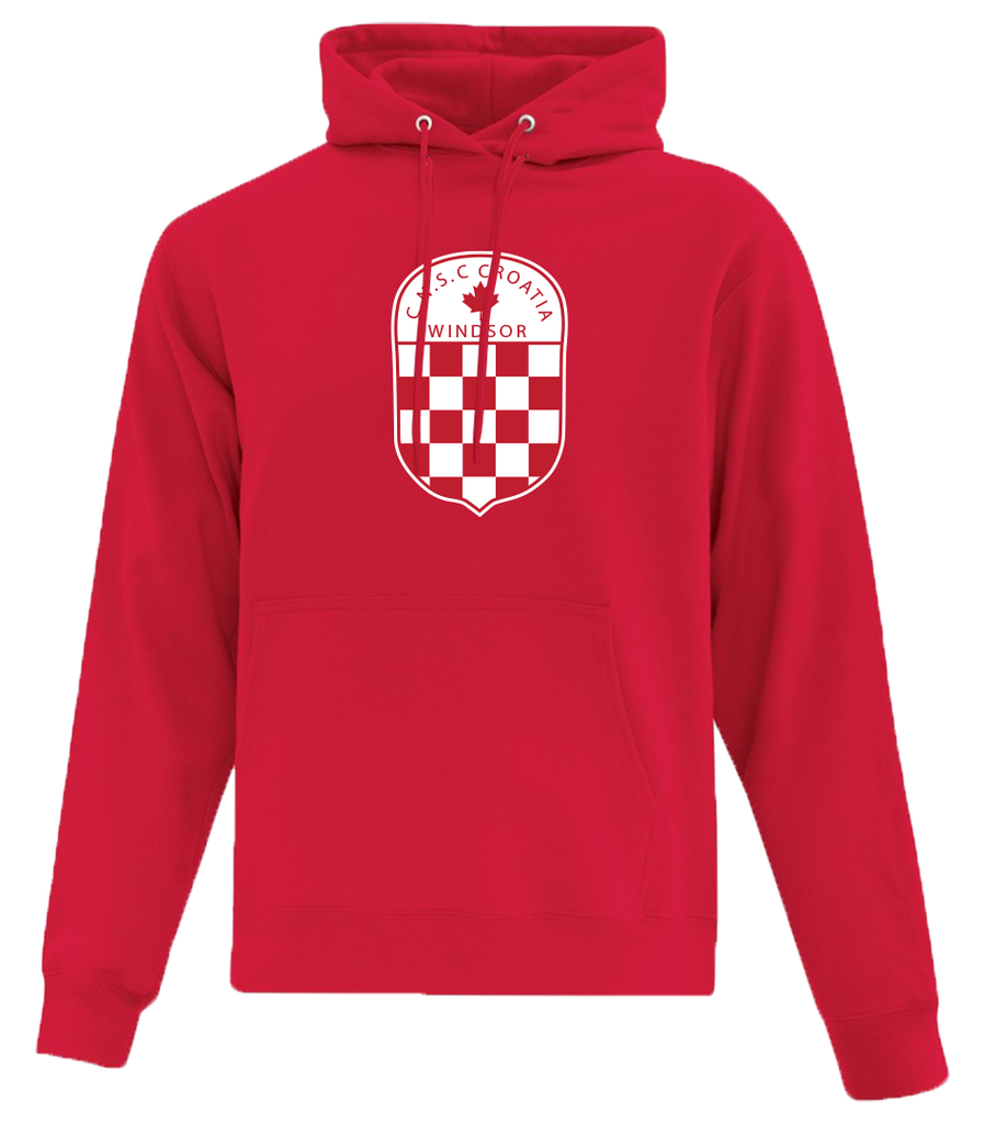 C.N.S.C. Windsor Croatia Adult Cotton Pull Over Hooded Sweatshirt with Printed Logo