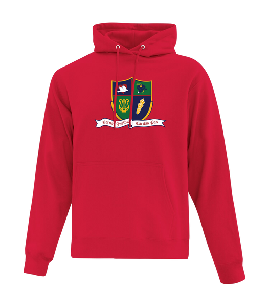 Ste. Cécile Adult Cotton Pull Over Hooded Sweatshirt with Printed Logo