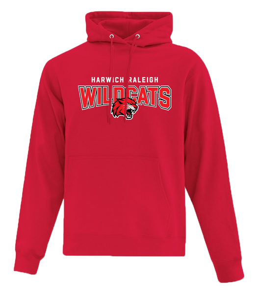 Harwich Raleigh Adult Cotton Pull Over Hooded Sweatshirt with Printed Logo