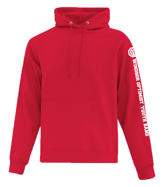 Windsor Optimist Band Adult Cotton Pull Over Hooded Sweatshirt with Printed Logo