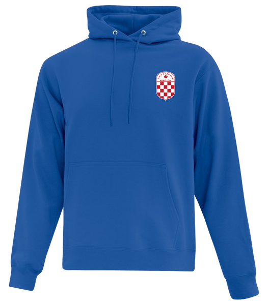 C.N.S.C. Windsor Croatia Adult Cotton Pull Over Hooded Sweatshirt with Printed Left Chest Logo