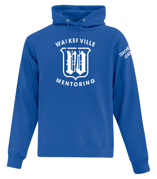 "Walkerville Mentoring" Adult Royal Cotton Pull Over Hooded Sweatshirt with Printed Logo