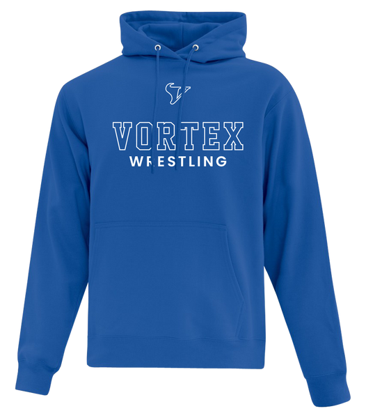 Vortex Wrestling Adult Cotton Hoodie With Printed Logos