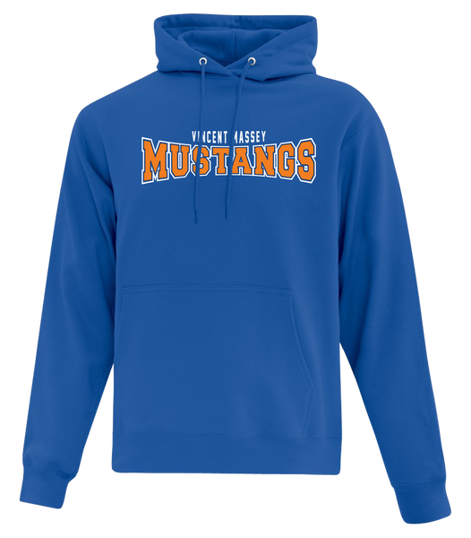 Vincent Massey Adult Cotton Pull Over Hooded Sweatshirt with Printed Logo