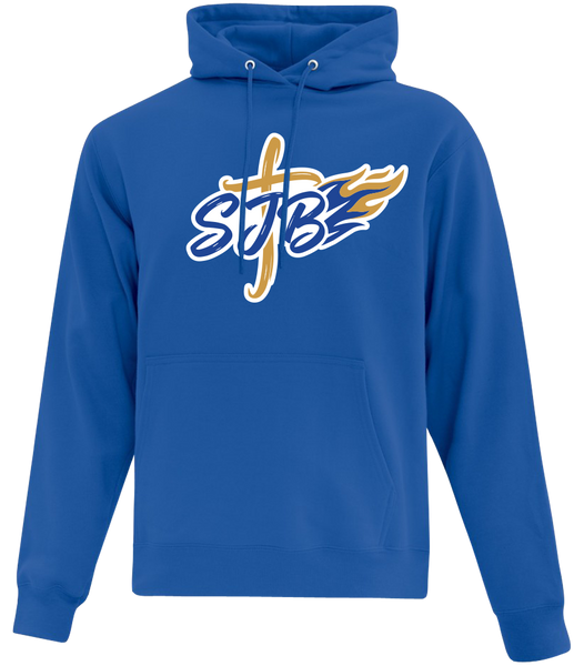 St. John the Baptist Adult Cotton Pull Over Hooded Sweatshirt with Printed Logo