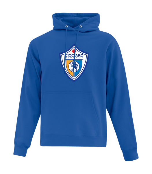 Ciociaro Soccer Crest Adult Cotton Pull Over Hooded Sweatshirt with Printed Logo