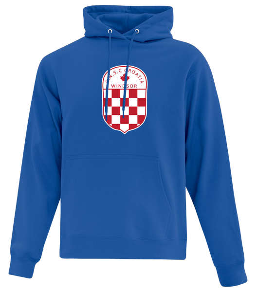 C.N.S.C. Windsor Croatia Adult Cotton Pull Over Hooded Sweatshirt with Printed Logo