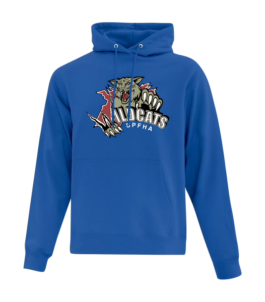 Wildcats SPFHA Adult Cotton Pull Over Hooded Sweatshirt with Printed Logo