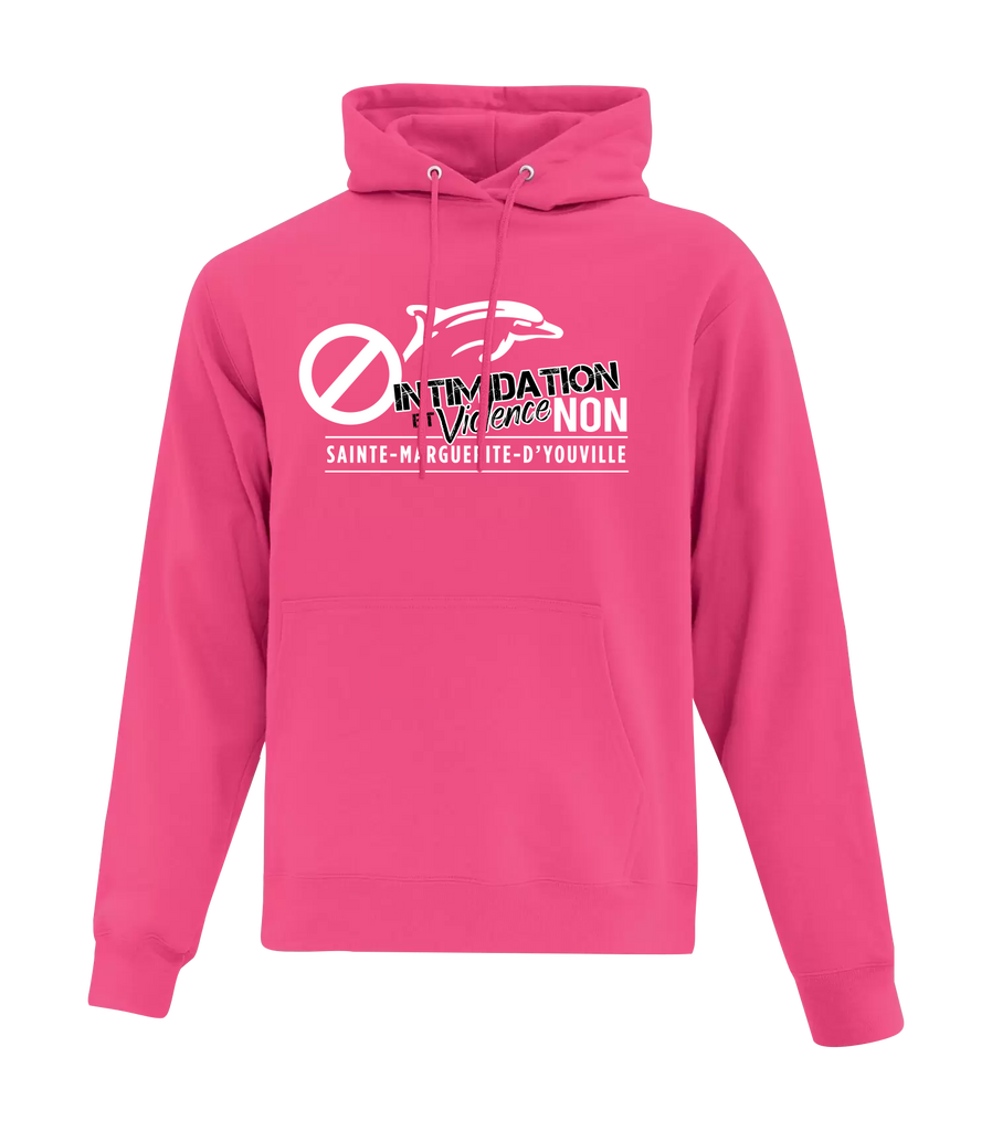 Dauphins "Intimidation et Violence Non" Adult Cotton Hoodie with Printed Logo