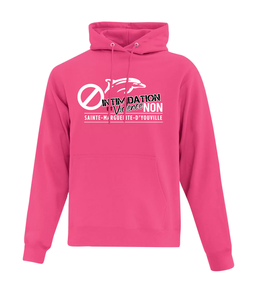 Dauphins "Intimidation et Violence Non" Adult Cotton Hoodie with Printed Logo