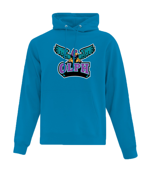 OLPH Adult Cotton Pull Over Hooded Sweatshirt with Printed Logo