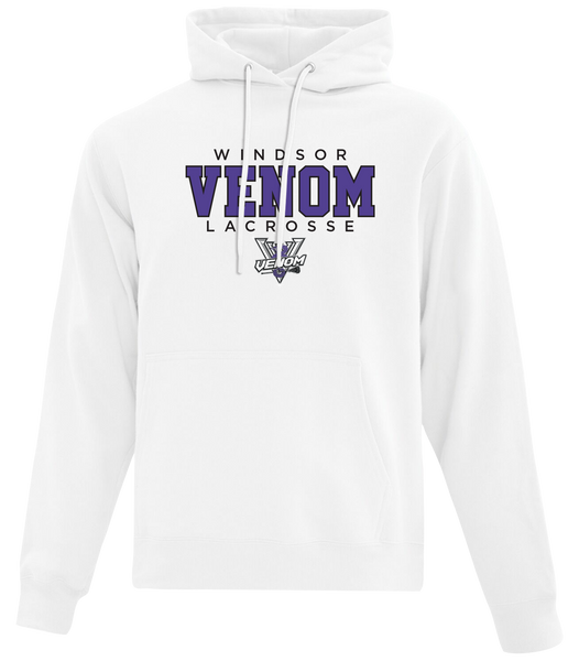 Windsor Venom Lacrosse Adult Cotton Pull Over Hooded Sweatshirt with Printed Logo