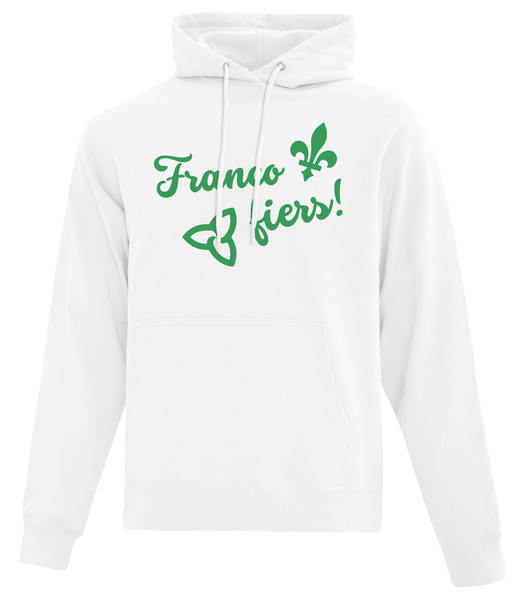 "Franco Fiers Script" Adult Cotton Pull Over Hooded Sweatshirt with Printed Logo