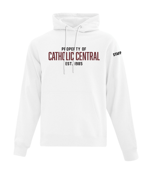Catholic Central Adult Cotton Pull Over Hooded Sweatshirt with Printed Logo