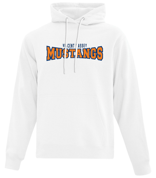 Vincent Massey Adult Cotton Pull Over Hooded Sweatshirt with Printed Logo