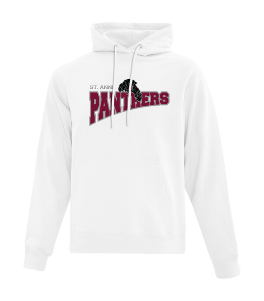 St. Anne Panthers Adult Cotton Pull Over Hooded Sweatshirt with Embroidered Logo
