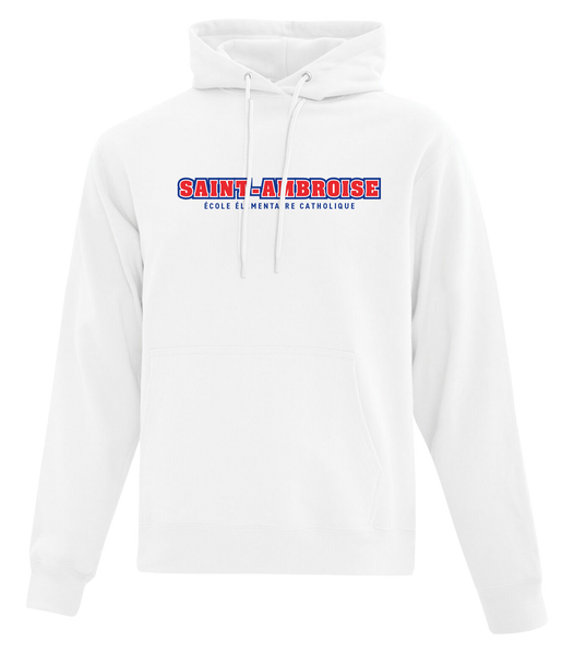 Saint Ambroise Adult Cotton Pull Over Hooded Sweatshirt with Printed Logo